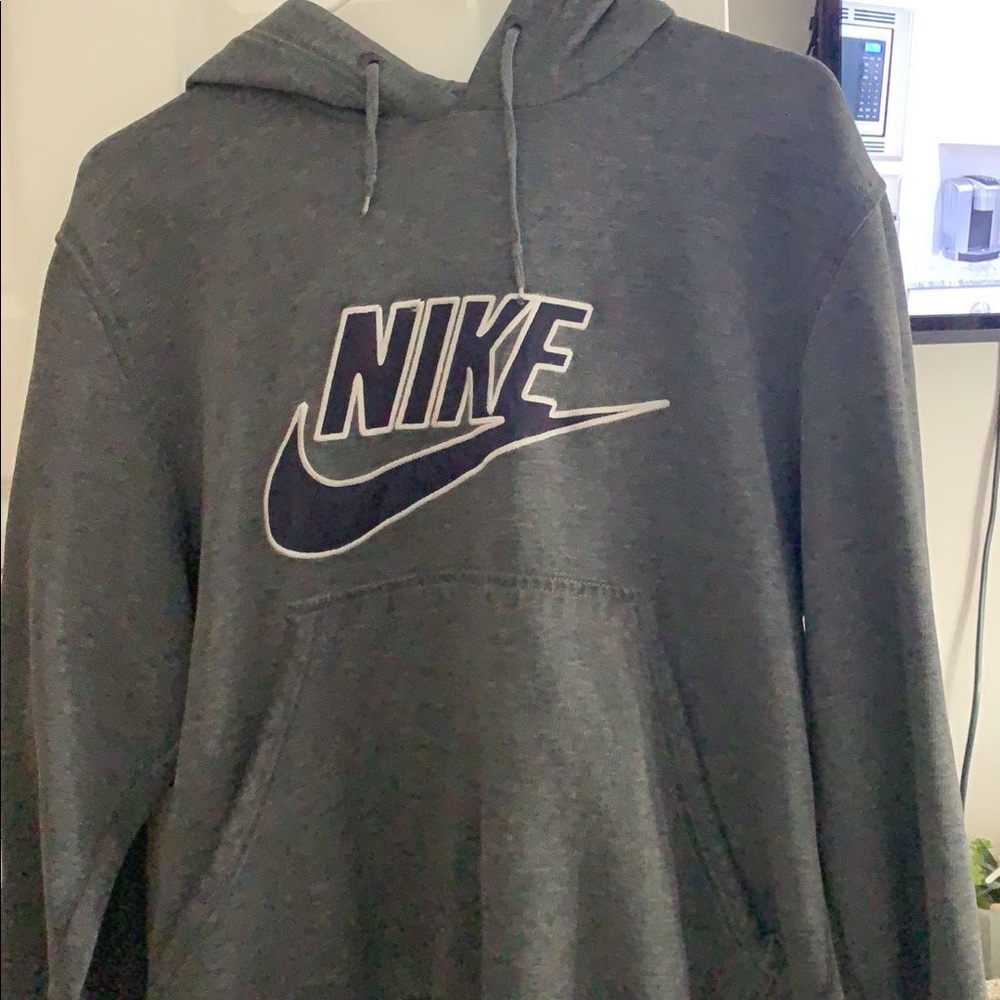 small vintage nike spell out hoodie